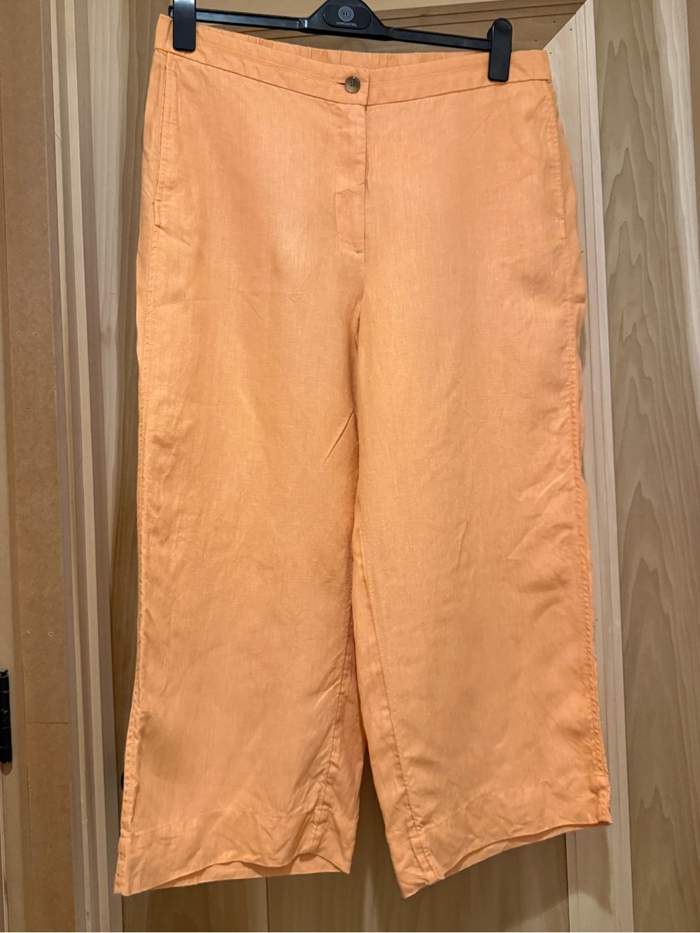 JJill Light Orange Wide-Leg Linen Blend Pants